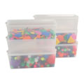 Thumbnail Image of Clear Bins with Lids - Set of 6