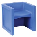 Alternate Image #2 of Versatile Comfortable Cube Chair - Dark Blue