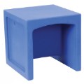 Alternate Image #3 of Versatile Comfortable Cube Chair - Dark Blue
