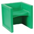 Alternate Image #2 of Versatile Comfortable Cube Chair - Green