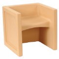Alternate Image #2 of Versatile Comfortable Cube Chair - Natural