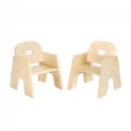 Toddler Stacking Chair 7" Seat Height - Set of 2