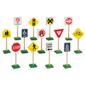 Miniature Traffic Signs 7" High 13 Pieces