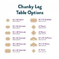 Thumbnail Image #2 of Nature Color Chunky 32" Round Table with 12-16" Adjustable Legs - Blue