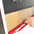 Alternate Thumbnail #2 of Double-Sided Magnetic Outdoor Chalkboard with Casters - Red/Chocolate