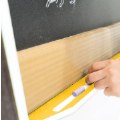 Alternate Thumbnail #2 of Double-Sided Magnetic Outdoor Chalkboard with Casters - Yellow/Chocolate