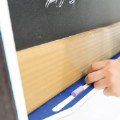 Alternate Thumbnail #2 of Double-Sided Magnetic Outdoor Chalkboard with Casters - Blue/Chocolate