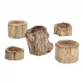 Wood Stepping Stumps - Set of 5