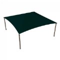 Alternate Image #3 of Square Hip 20' x 20' with 8' Entry 4-Post Shade with Forest Green Fabric