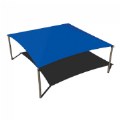 Alternate Image #3 of Square Hip 20' x 20' with 8' Entry 4-Post Shade with True Blue Fabric