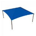 Alternate Image #3 of Square Hip 20' x 20' with 8' Entry 4-Post Shade with True Blue Fabric