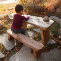Primary Thumbnail of Wood Slab Leg Table - Toddler
