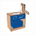 Primary Thumbnail of Kid Kitchen Stainless Steel Sink with Pump - Blue