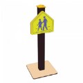 Primary Thumbnail of School Crossing Traffic Sign - In-Ground Mount