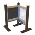 Thumbnail Image of Chalkboard and Paint Panel - Blue/Chocolate