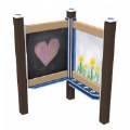 Thumbnail Image #2 of Chalkboard and Paint Panel - In-Ground - Blue/Chocolate