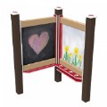 Thumbnail Image #2 of Chalkboard and Paint Panel - In-Ground - Red/Chocolate