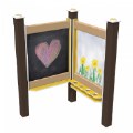 Thumbnail Image #2 of Chalkboard and Paint Panel - In-Ground - Yellow/Chocolate