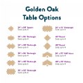 Alternate Image #2 of Golden Oak 24" x 24" Square Table with 15" - 24" Adjustable Legs