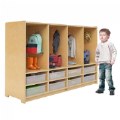 Alternate Image #2 of Toddler 8-Section Coat Locker with Trays