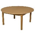 Primary Thumbnail of 48" Round High Pressure Laminate Table with Hardwood Legs - 20"