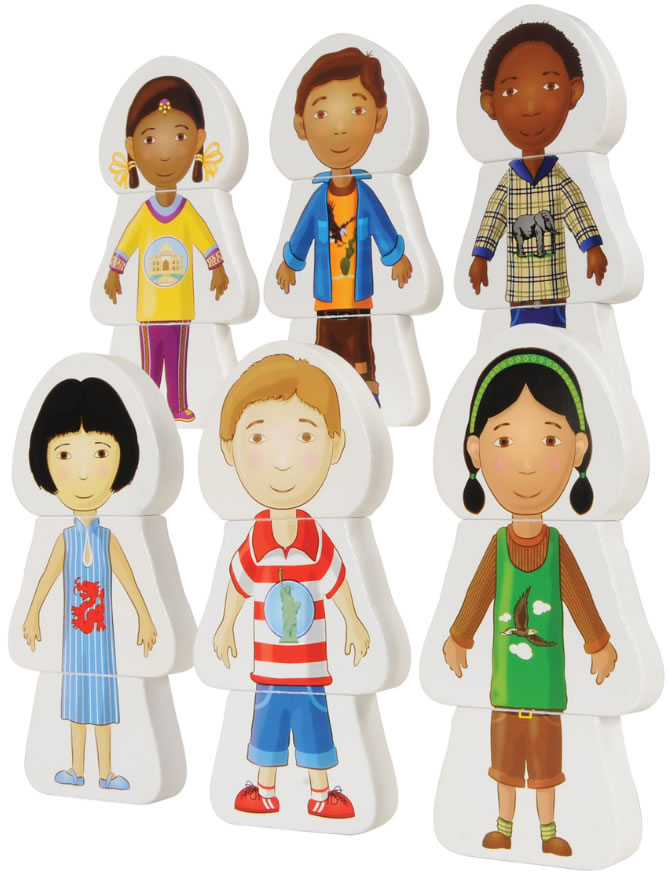 Multicultural Friends Puzzles - Set of 6