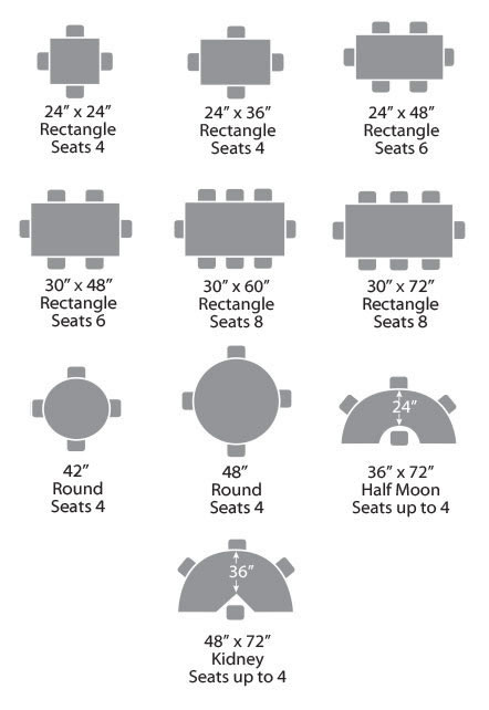 Choosing The Best Table Style Kaplan, How Many Seats Around A 48 Table