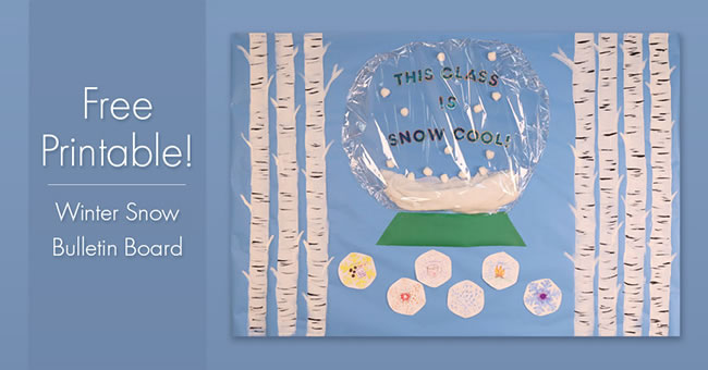 Winter Snow Bulletin Board Kaplan Early Learning Company