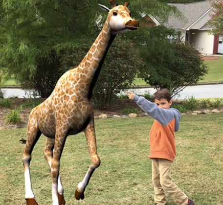 Boy with Giraffe