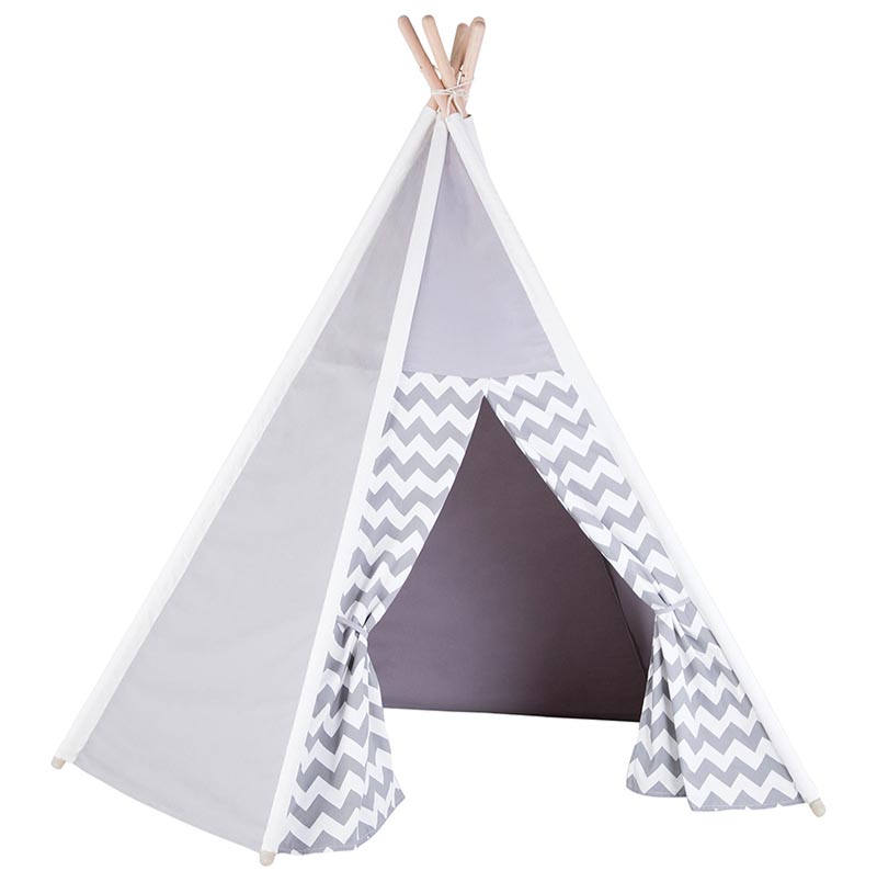 Easy View Foldable Gray and White Canvas Tent