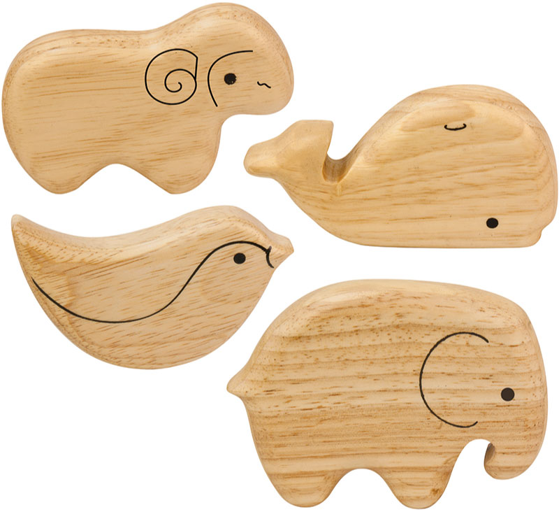 Soft Sounds Wooden Animal Shakers