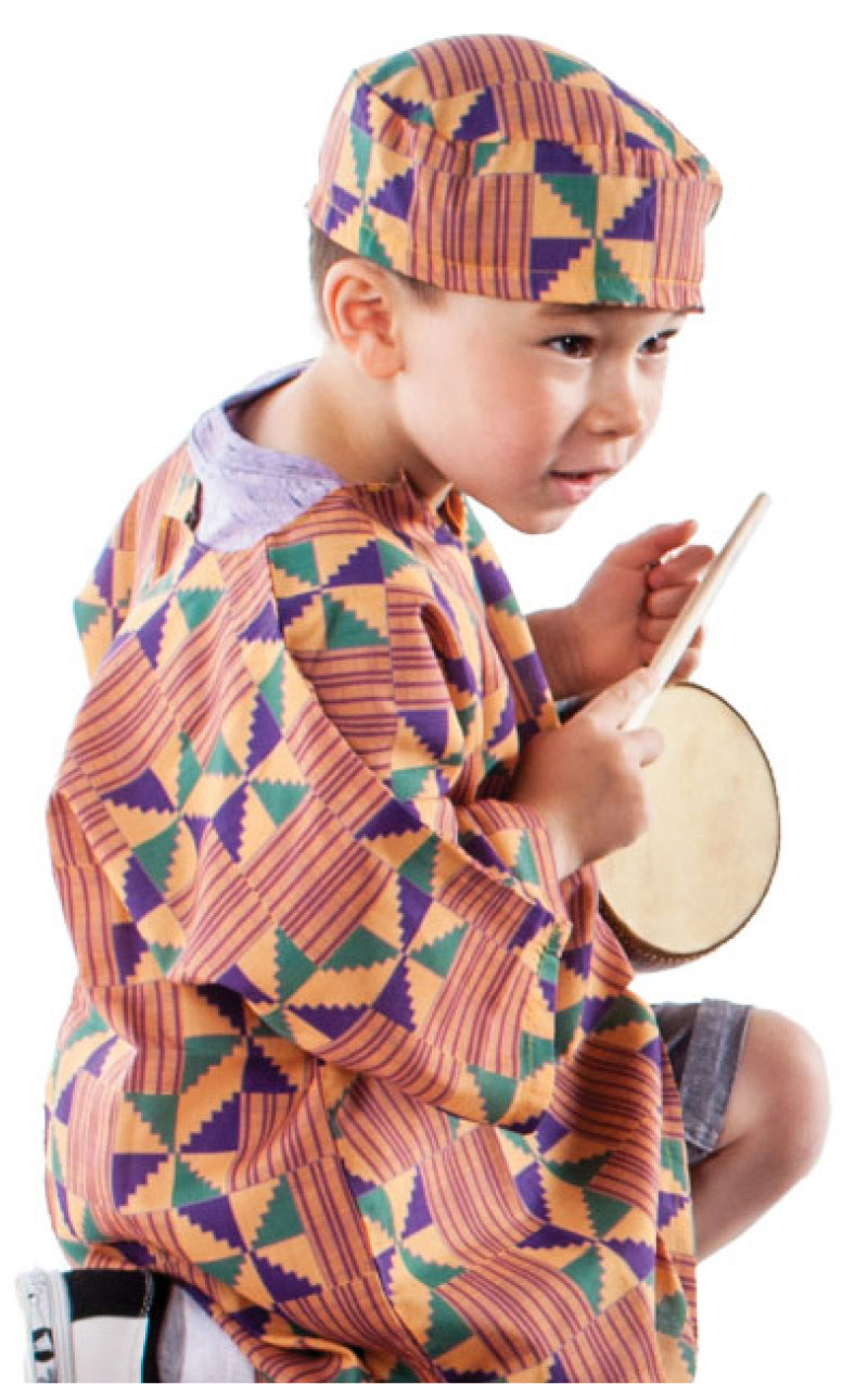 Boy wearing Festive Multiethnic Garment (Kente-Inspired Dashiki)