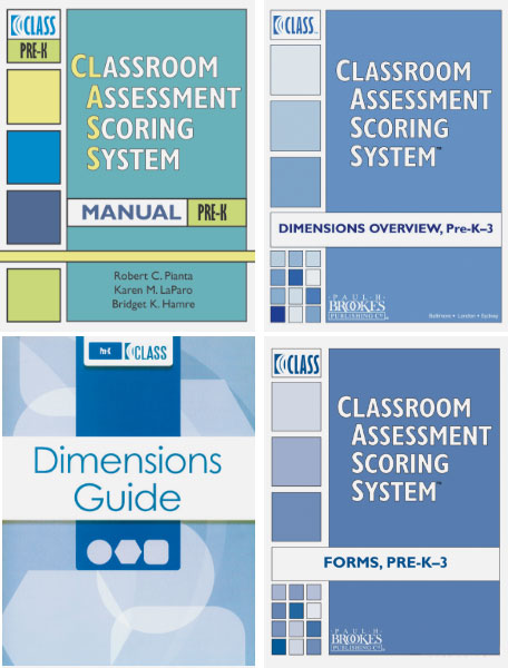 CLASS Pre-K Manual, CLASS Pre-K Dimensions Guide, CLASS Pre-K-3 Dimensions Overview, and CLASS Pre-K-3 Forms