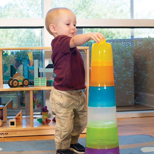 Toddler Playing with Stacking Toy
