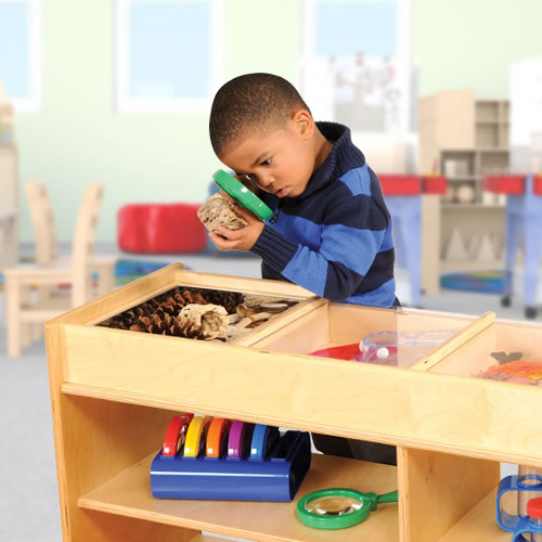 Student Looking Through Magnifying Glass Toy