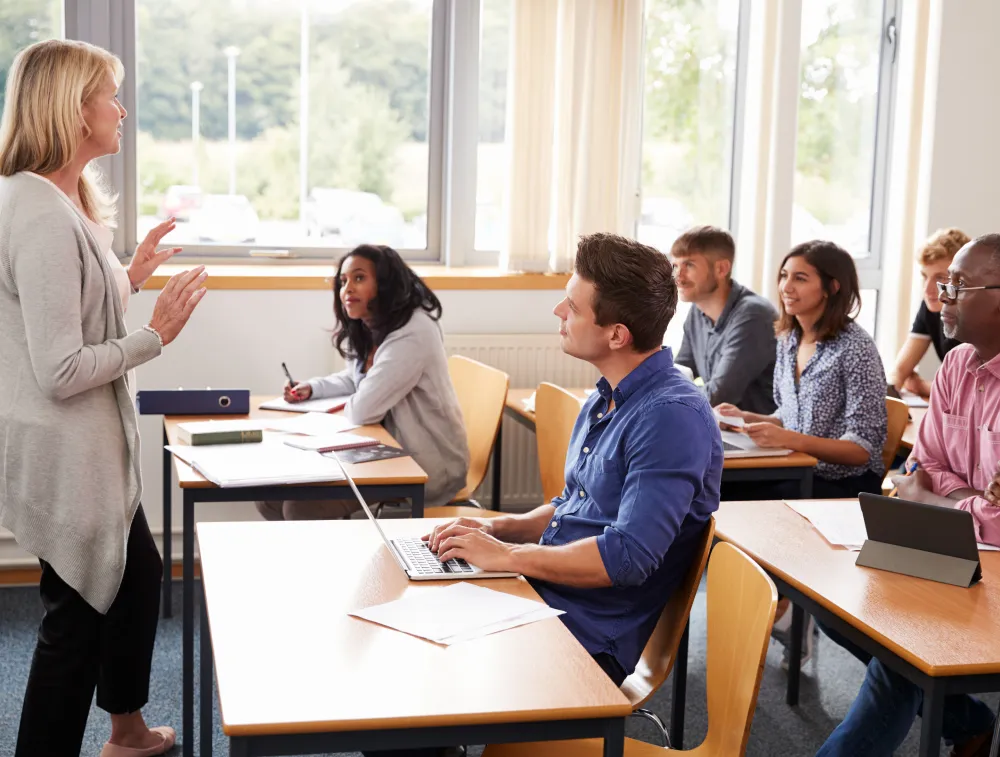 Group of people in a professional training session