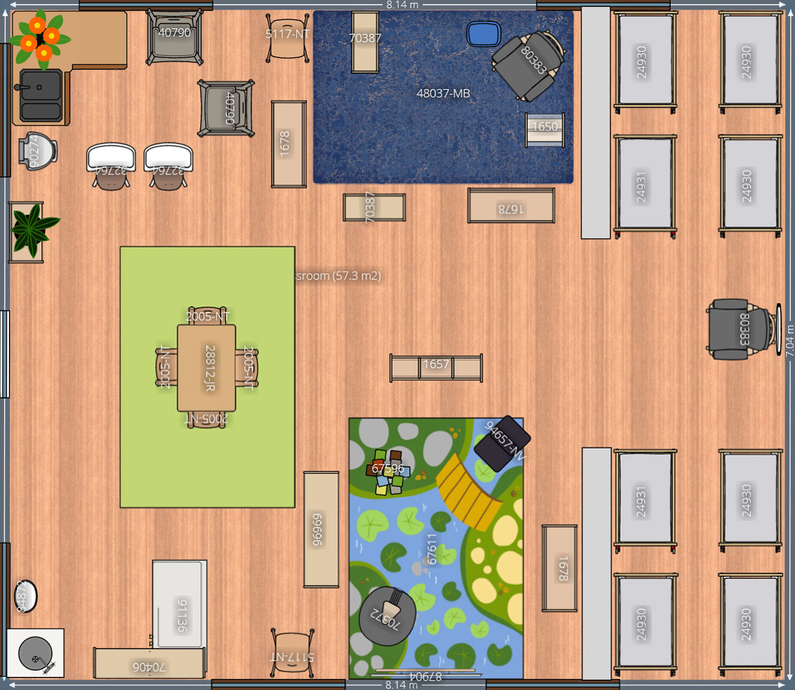 montessori classroom floor plan