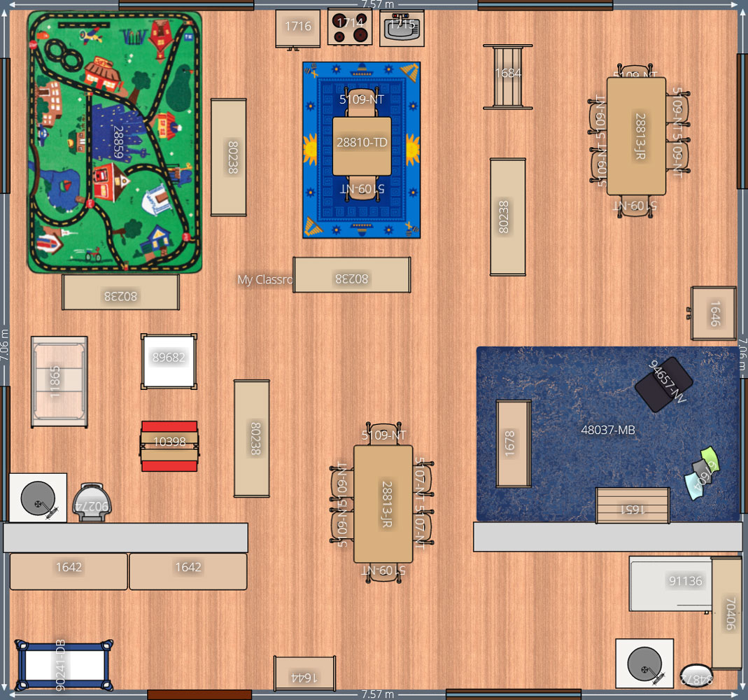 montessori classroom floor plan