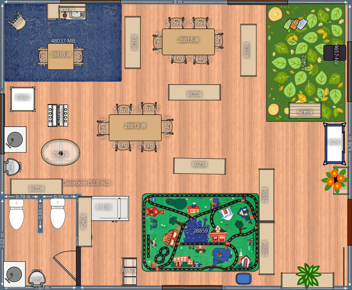 kindergarten classroom floor plan