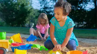 Children playing in a sandbox