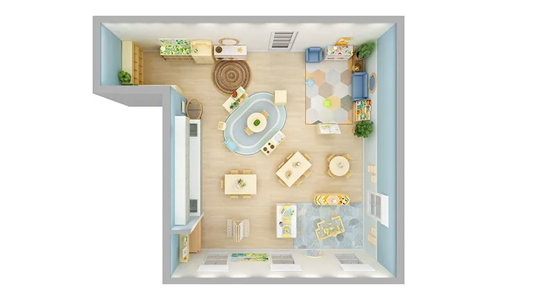 New York City 3-K classroom floorplan
