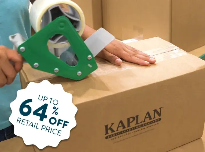 Image of a Kaplan catalog open to a spread of preschool furniture with the cover for the Kaplan Infants, Toddlers, and Twos catalog to the side