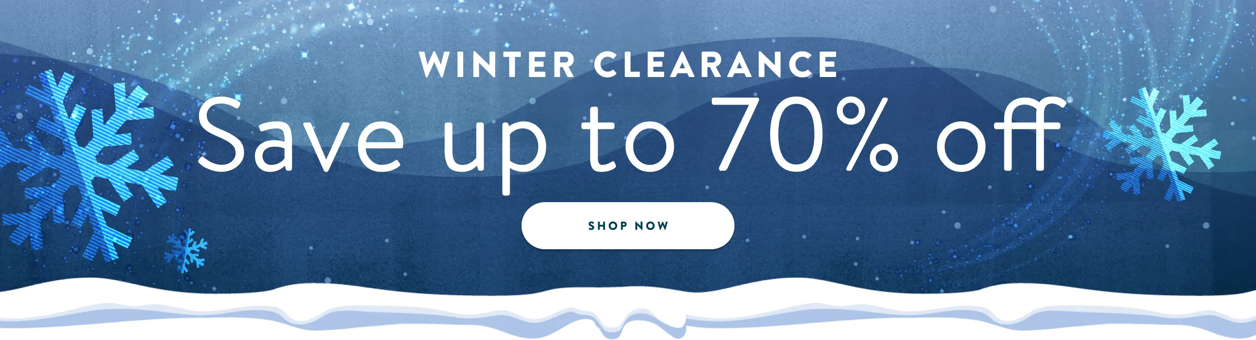 Winter Clearance: Save up to 70% off