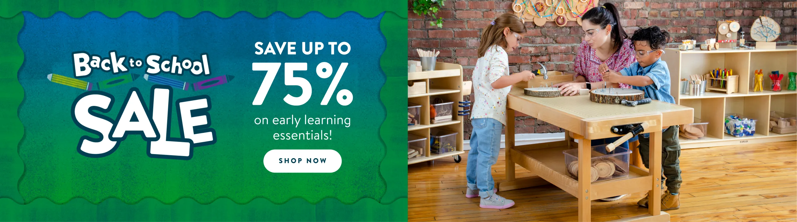 Back to School Sale! Save up to 75% on early learning essentials!