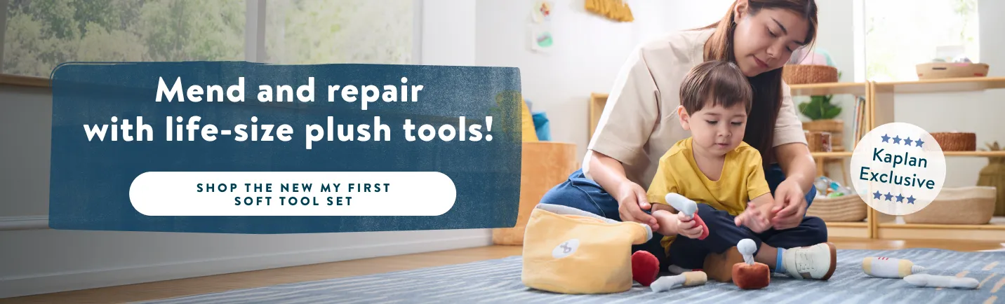 Mend and repair with life-size plush tools!