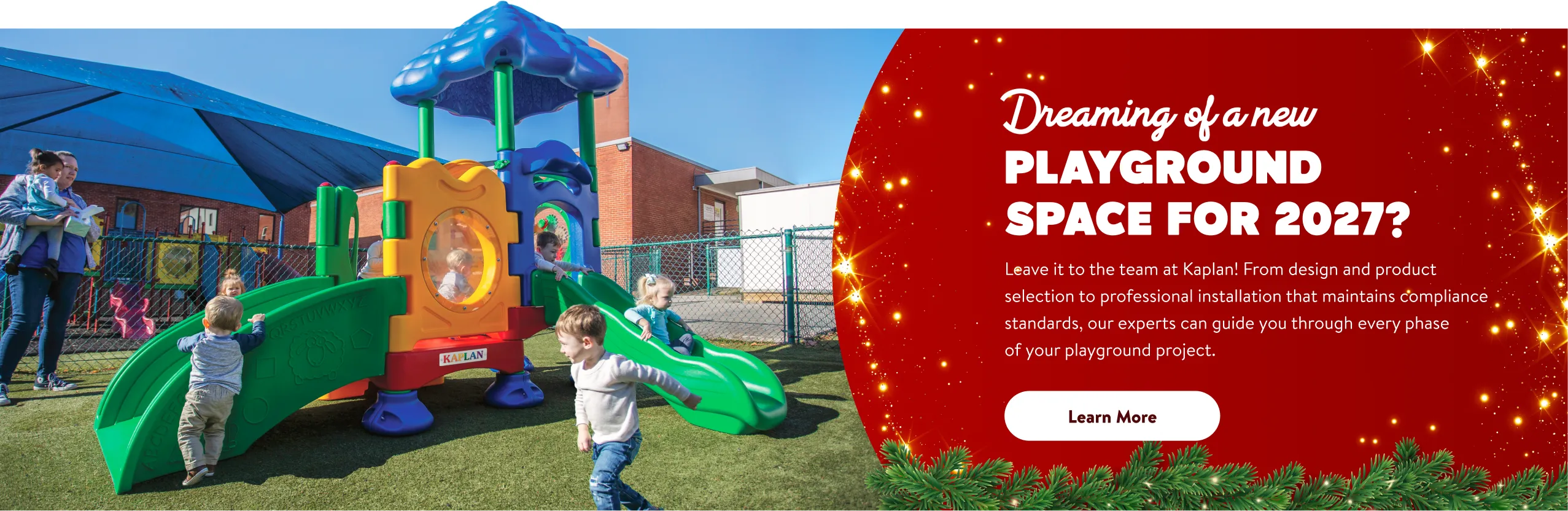 Children playing on a playground