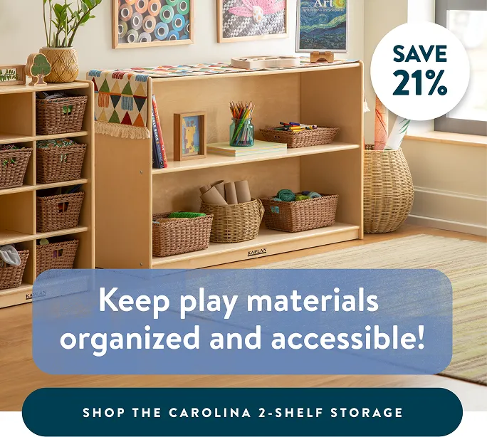 Keep play materials organized and accessible!