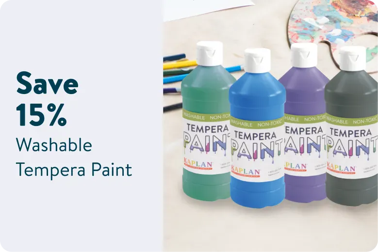 Save 15% on Washable Tempera Paint