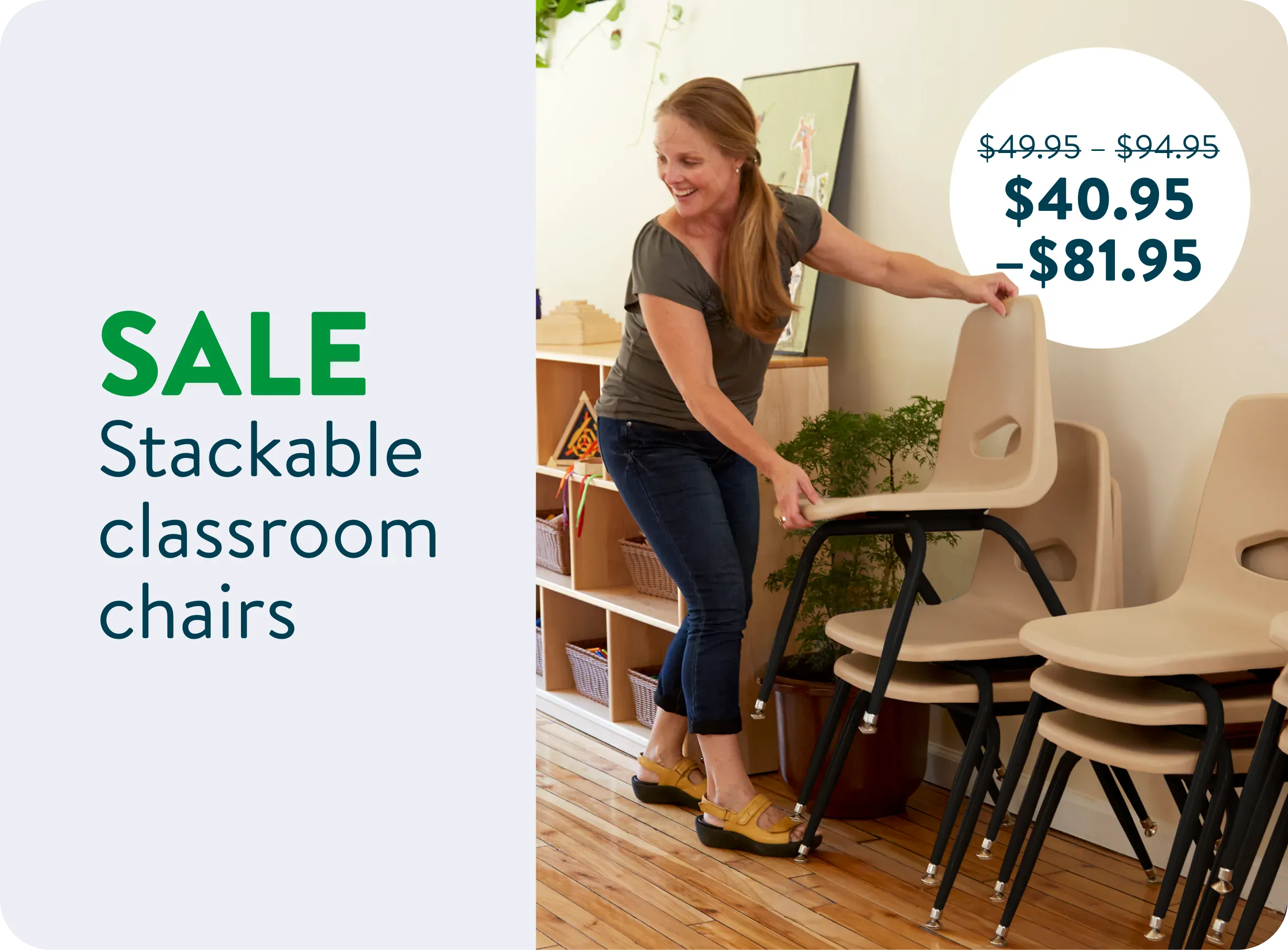 SALE! Stackable classroom chairs